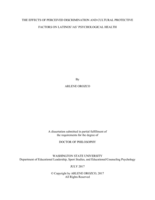 The effects of perceived discrimination and cultural protective factors on Latinos'/as' psychological health