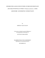 GENOME-WIDE ASSOCIATION STUDIES OF DROUGHT RESISTANCE AND YIELD POTENTIAL IN WHEAT (Triticum aestivum L.) USING AGRONOMIC AND REMOTELY SENSED TRAITS