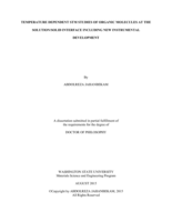 TEMPERATURE DEPENDENT STM STUDIES OF ORGANIC MOLECULES AT THE SOLUTION/SOLID INTERFACE INCLUDING NEW INSTRUMENTAL DEVELOPMENT