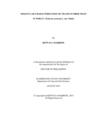 MOLECULAR CHARACTERIZATION OF TILLER NUMBER TRAIT  IN WHEAT  (Triticum aestivum L. em. Thell.)