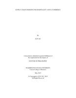 Supply Chain Insights for Hospitality and E-Commerce