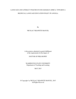 Language  and Literacy Policies in Sub-Saharan Africa: Towards a Bilingual Language Education Policy in Angola