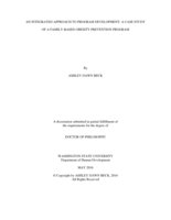 AN INTEGRATED APPROACH TO PROGRAM DEVELOPMENT: A CASE STUDY OF A FAMILY-BASED OBESITY PREVENTION PROGRAM