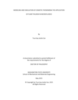 MODELING AND SIMULATION OF OSMOTIC PHENOMENA THE APPLICATION OF PLANT PHLOEM IN MICROFLUIDICS