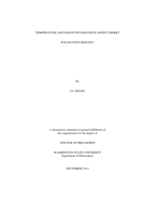 Temperature and Genotype Influence Sweet Cherry Pollination Biology