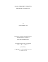 ESSAYS ON HOP PRICE FORMATION AND THE BREWING INDUSTRY