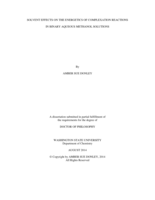 SOLVENT EFFECTS ON THE ENERGETICS OF COMPLEXATION REACTIONS IN BINARY AQUEOUS METHANOL SOLUTIONS