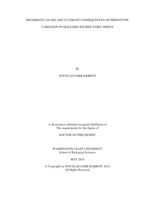 PROXIMATE CAUSES AND ULTIMATE CONSEQUENCES OF PHENOTYPIC VARIATION IN MALE RED-BACKED FAIRY-WRENS