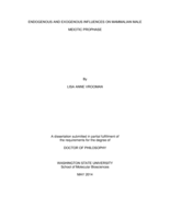 ENDOGENOUS AND EXOGENOUS INFLUENCES ON MAMMALIAN MALE MEIOTIC PROPHASE