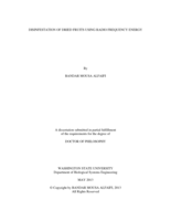 DISINFESTATION OF DRIED FRUITS USING RADIO FREQUENCY ENERGY