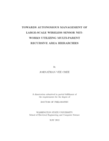 Towards Autonomous Management of Large-Scale Wireless Sensor Networks Utilizing Multi-Parent Recursive Area Hierarchies