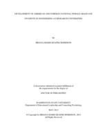 Development of American and Foreign-National Female Graduate Students in Engineering at Research Universities
