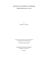 The Essence of the Principal Internship: A Phenomenological Study