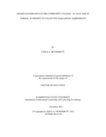 Shared Governance in the Community College: An Analysis of Formal Authority in Collective Bargaining Agreements