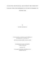 NAVIGATING THE FINANCIAL AID SYSTEM IN THE COMMUNITY COLLEGE: THE LIVED EXPERIENCE OF STUDENTS FORMERLY IN FOSTER CARE