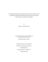 Teacher Perceptions of High School Student Failure in the Classroom: Identifying Preventative Practices of Failure Using Critical Incident Technique