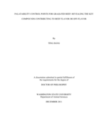 PALATABILITY CONTROL POINTS FOR GRASS-FED BEEF: REVEALING THE KEY COMPOUNDS CONTRIBUTING TO BEEF FLAVOR OR OFF-FLAVOR