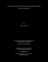 STABILIZING INTERACTIONS IN THE H2A-H2B MONOMERIC AND DIMERIC KINETIC INTERMEDIATES