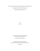 CALCIUM/CALMODULIN-BINDING PROTEINS AND THEIR ROLE IN REPRODUCTIVE DEVELOPMENT AND STRESS RESPONSES IN PLANTS