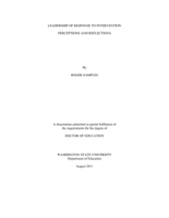 Leadership of Response to Intervention: Perceptions and Reflections