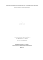 Entropy and Software Systems: Towards an Information-Theoretic Foundation of Software Testing