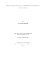 EFFECT OF THERMAL PROCESSING ON THE PHENOLIC ANTIOXIDANTS OF COLORED POTATOES