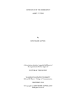 EFFICIENCY OF THE EMERGENCY ALERT SYSTEM