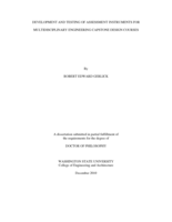 DEVELOPMENT AND TESTING OF ASSESSMENT INSTRUMENTS FOR MULTIDISCIPLINARY ENGINEERING CAPSTONE DESIGN COURSES