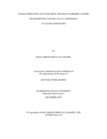 CHARACTERIZATION AND EXPLORING THE ROLE OF BRASSICA AP2/ERF TRANSCRIPTION FACTORS AS CUL3-DEPENDENT E3 LIGASE SUBSTRATES