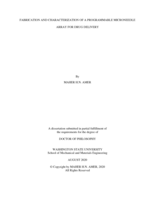 FABRICATION AND CHARACTERIZATION OF A PROGRAMMABLE MICRONEEDLE ARRAY FOR DRUG DELIVERY