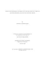 Molecular properties and predictive NMR spectroscopy through ab-initio ensemble analysis and network theory
