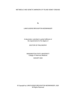 METABOLIC AND GENETIC MARKERS OF FELINE KIDNEY DISEASE