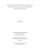 Medicinal Chemistry of Lanthionine Ketenamine Analogues. Development of New Small Molecule Treatments for Neurodegenerative Diseases