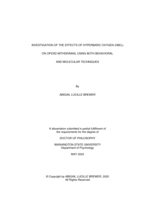 INVESTIGATION OF THE EFFECTS OF HYPERBARIC OXYGEN (HBO2) ON OPIOID WITHDRAWAL USING BOTH BEHAVIORAL AND MOLECULAR TECHNIQUES