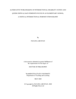Alternative Worldmaking of Intersectional Disability Justice and Queer Critical Race Feminists Found in an Elementary School: A Critical Intersectional Feminist Ethnography