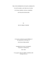 THE LIVED EXPERIENCES OF HADIYA EMIGRANTS  TO SOUTH AFRICA AND THE GULF STATES: CULTURAL MODELS, SOCIAL LEARNING,  AND TRANSNATIONALISM