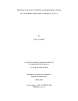The effect of muscle length and sarcomere length on cross-bridge kinetics in skeletal muscle