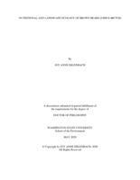 NUTRITIONAL AND LANDSCAPE ECOLOGY OF BROWN BEARS (URSUS ARCTOS)