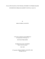 EVALUATING SEASONAL FOOD WEB RELATIONSHIPS TO OPTIMIZE KOKANEE ONCORHYNCHUS NERKA MANAGEMENT IN BUFFALO LAKE, WA