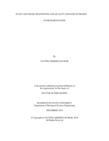 STATE AND PHASE TRANSITIONS AND QUALITY CHANGES IN FROZEN  STARCH-RICH FOODS