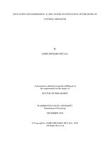 EDUCATION AND DEPRESSION: A LIFE COURSE INVESTIGATION OF THE SENSE OF CONTROL MEDIATOR