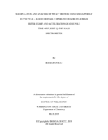 MANIPULATION AND ANALYSIS OF INTACT PROTEIN IONS USING A PURELY DUTY CYCLE: BASED, DIGITALLY OPERATED QUADRUPOLE MASS  FILTER (DQMF) AND ACCELERATION QUADRUPOLE TIME-OF-FLIGHT (Q-TOF) MASS SPECTROMETER
