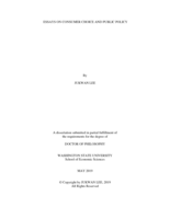 Essays on Consumer Choice and Public Policy