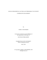 SOCIO-ENVIRONMENTAL FACTORS AND THEIR IMPACT ON STUDENT COOPERATIVE ENGAGEMENT