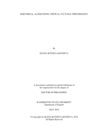 Rhetorical Alterations: Critical Cultural Performance