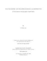 Non-parametric and transfer learning algorithms for autonomous wearable computing