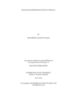 ENHANCING SPERM PRODUCTION IN THE BULL