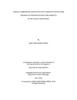 Fungal Communities Associated with Camassia Populations Growing in Freshwater Wetlands of the Pacific Northwest
