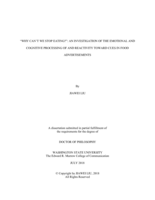 "Why can't we stop eating?": An investigation of the emotional and cognitive processing of and reactivity toward cues in food advertisements