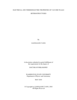 ELECTRICAL AND THERMOELECTRIC PROPERTIES OF VAN DER WAALS HETEROSTRUCTURES